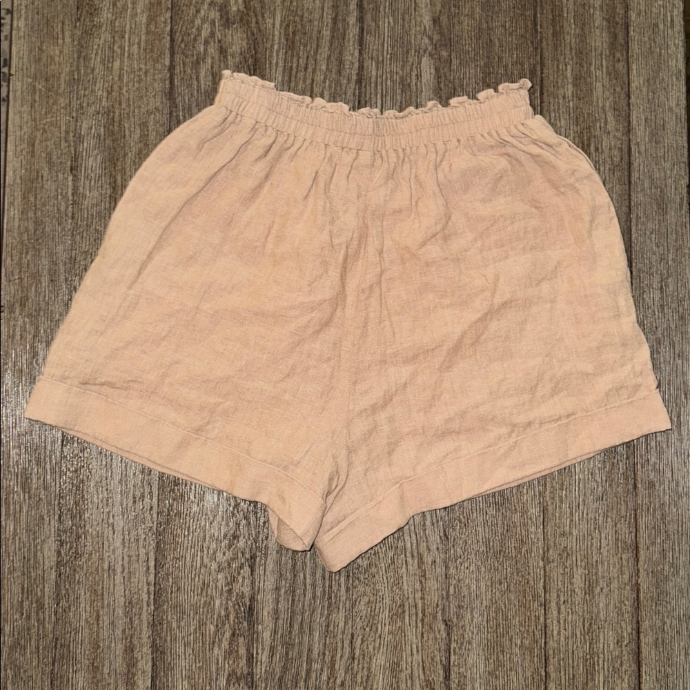 MAJORELLE Conway Linen Shorts Beige